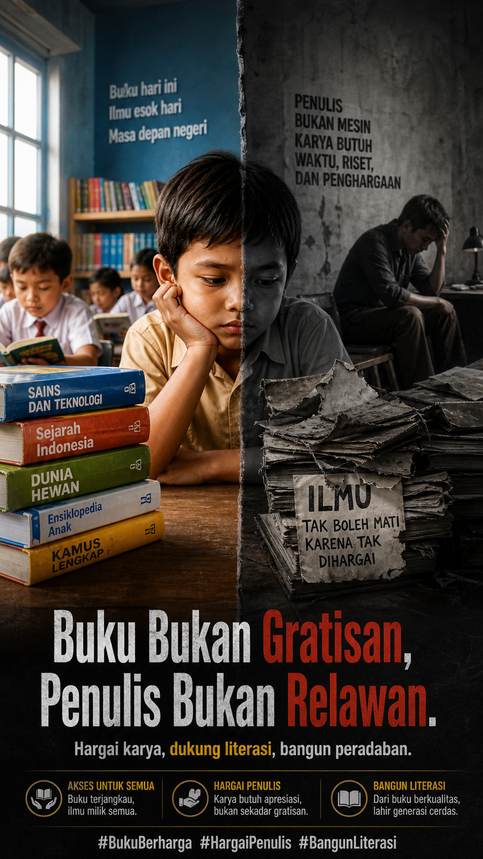 “Ketika Buku Harus ‘Digratiskan’: Antara Mencerdaskan Bangsa dan Mematikan Martabat Penulis”